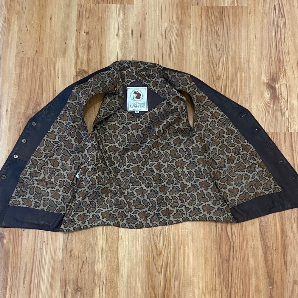Stunning brown genuine Italian leather waistcoat M - Picture 8 of 13